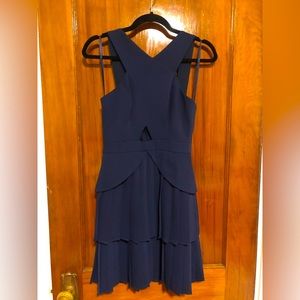 BCBG Blue Pleated and Cutout Dress Sz 0